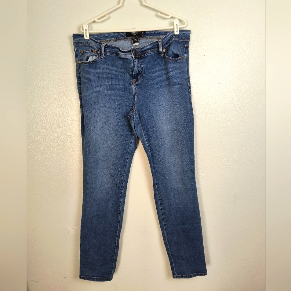 TORRID High Rise Skinny Denim Pant 18 Regular Dark Wash Casual